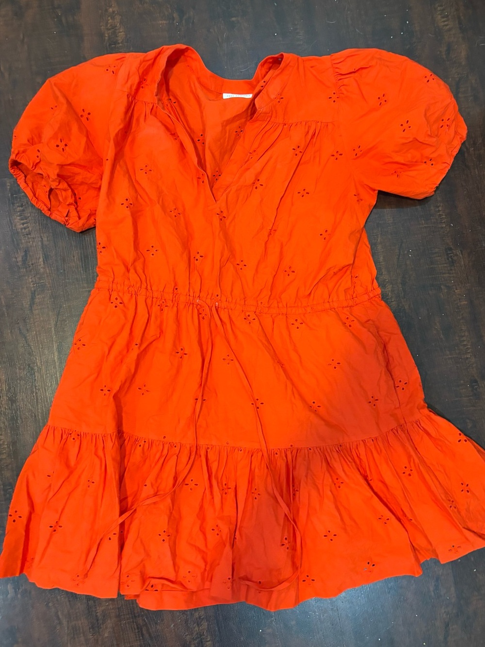 Free Assembly flowy boho Orange Eyelet Dress size 2